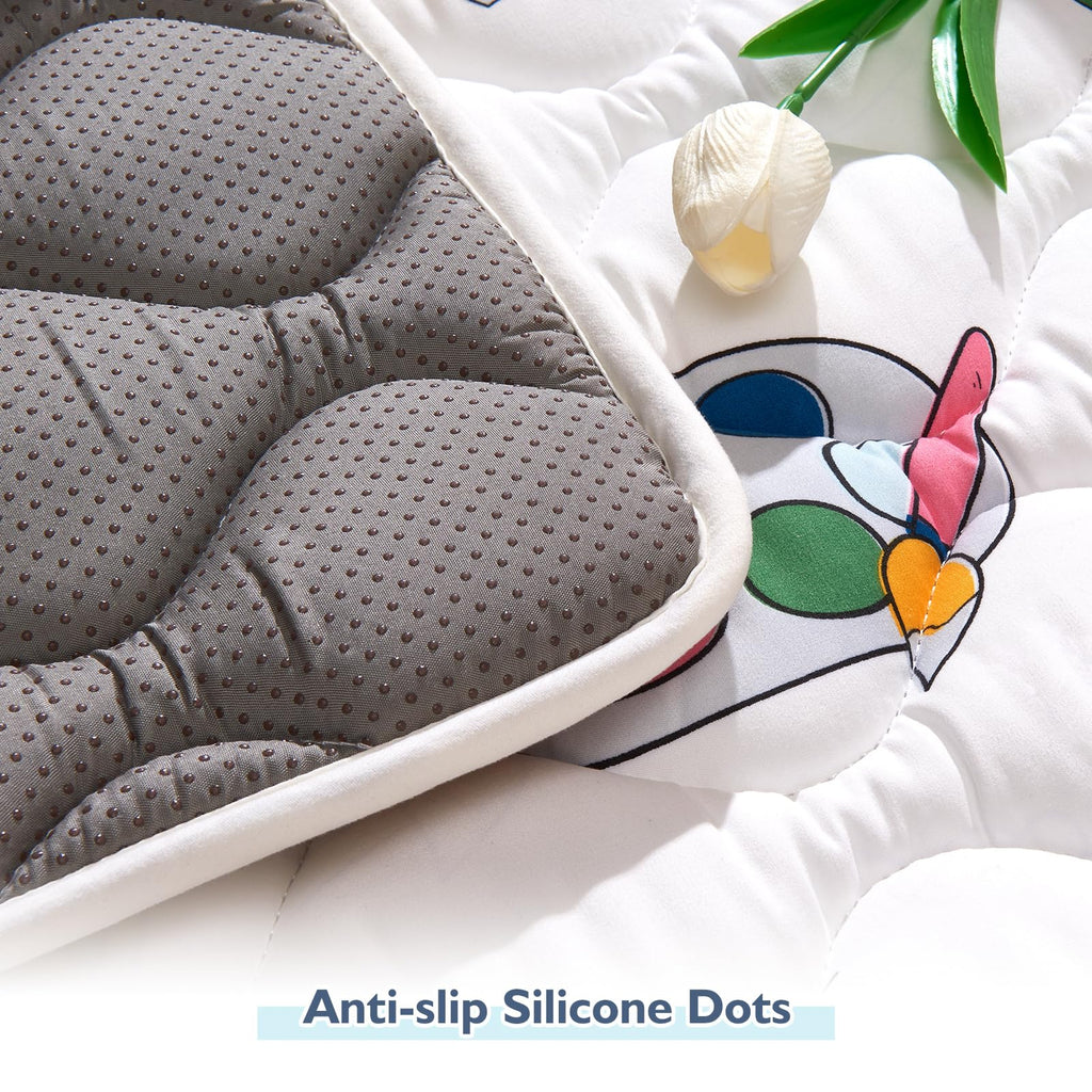 High-Density Foam Baby Play Mat, 50x50 Inches Thicken One-Piece Comfortable and Soft Playmat, Non Slip Machine Washable Floor Mat for Infants, Tapete para Bebes,Toddlers
