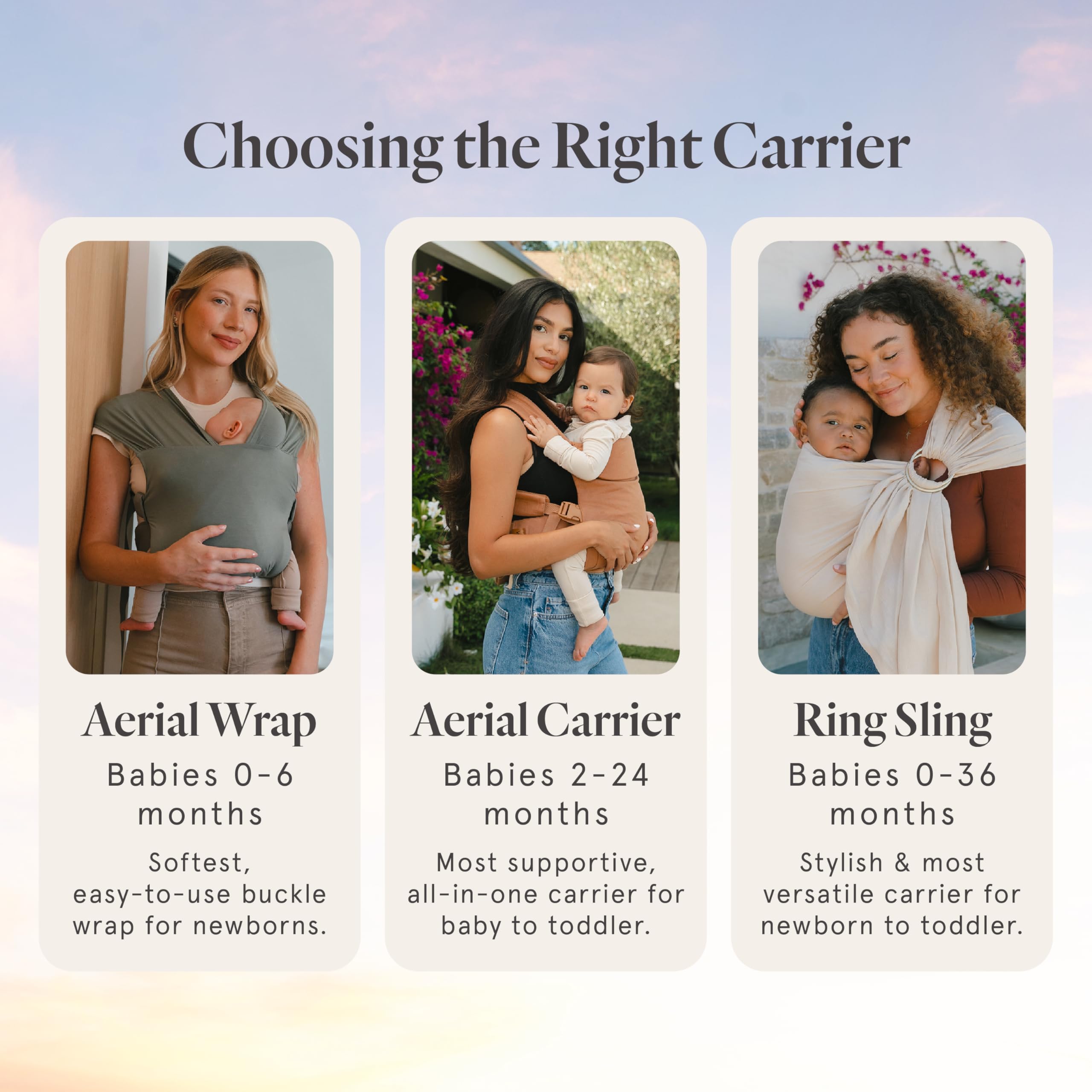 WildBird - Aerial Buckle Carrier - 2-24 Months - Large (L-4XL) Raven - Front or Back Carry - Cross Straps, Lumbar Support, Headrest - Hip Healthy - Baby Carrier - Baby Essentials - New Mom Gifts