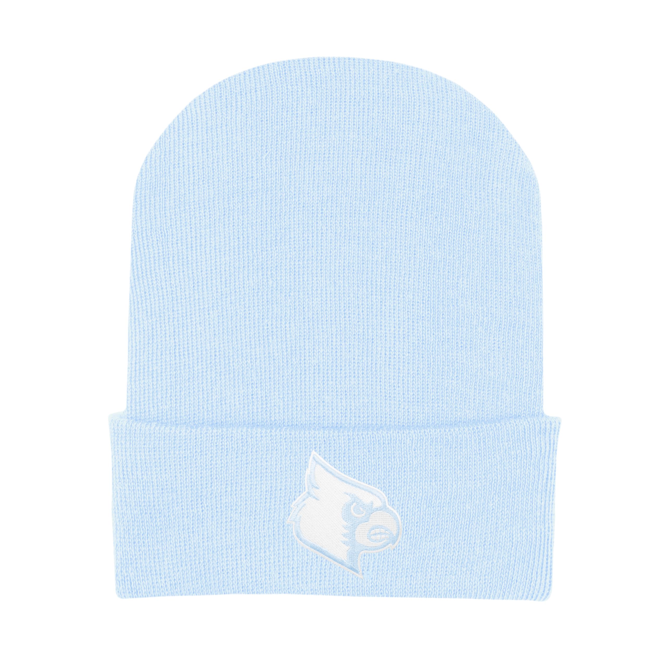 College Baby Infant Knit Cap Louisville Cardinals Logo - Light Blue - Newborn