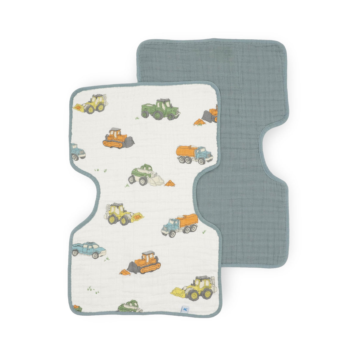 Little Unicorn Ultra-Absorbent Premium Burp Cloth 2 Pack | Soft on Baby's Skin | Larger Size | Ergonomic Design | Set of 2 (Porposie)