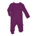 Magnetic Me Girls Modal Magnetic Baby Footie Pajamas | Silky Soft Modal Fabric | Elderberry | 0-3 Months