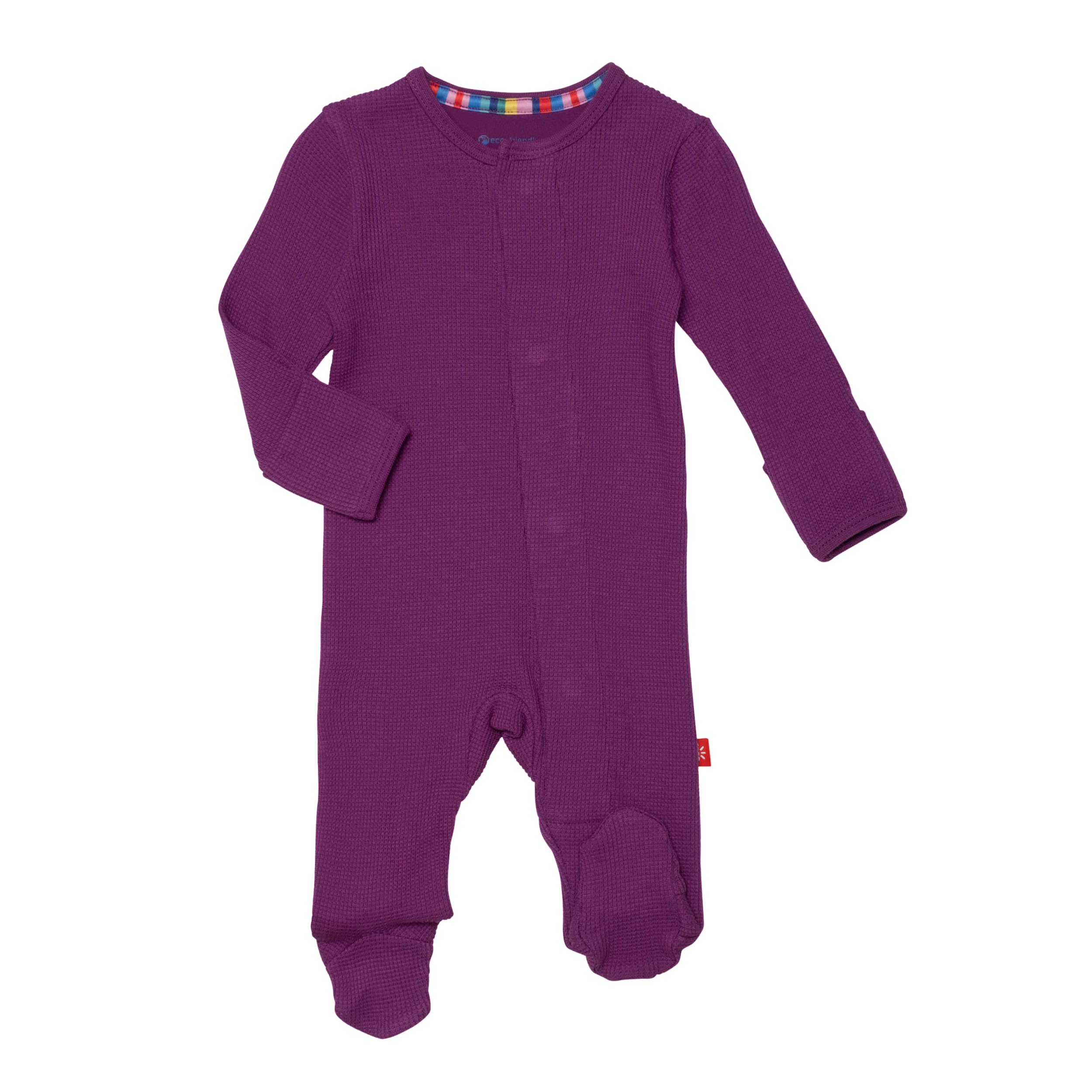 Magnetic Me Girls Modal Magnetic Baby Footie Pajamas | Silky Soft Modal Fabric | Elderberry | 0-3 Months