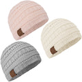 KeaBabies 3-Pack Baby Beanies for Boys, Girls,Soft Cute Baby Hat (Sweet Pea, 6-36M)