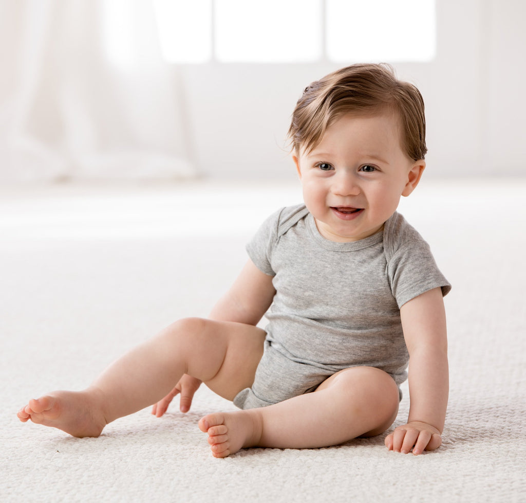 Gerber unisex baby 5-pack Solid Onesies Bodysuits Shirt, Gray, 18 Months US