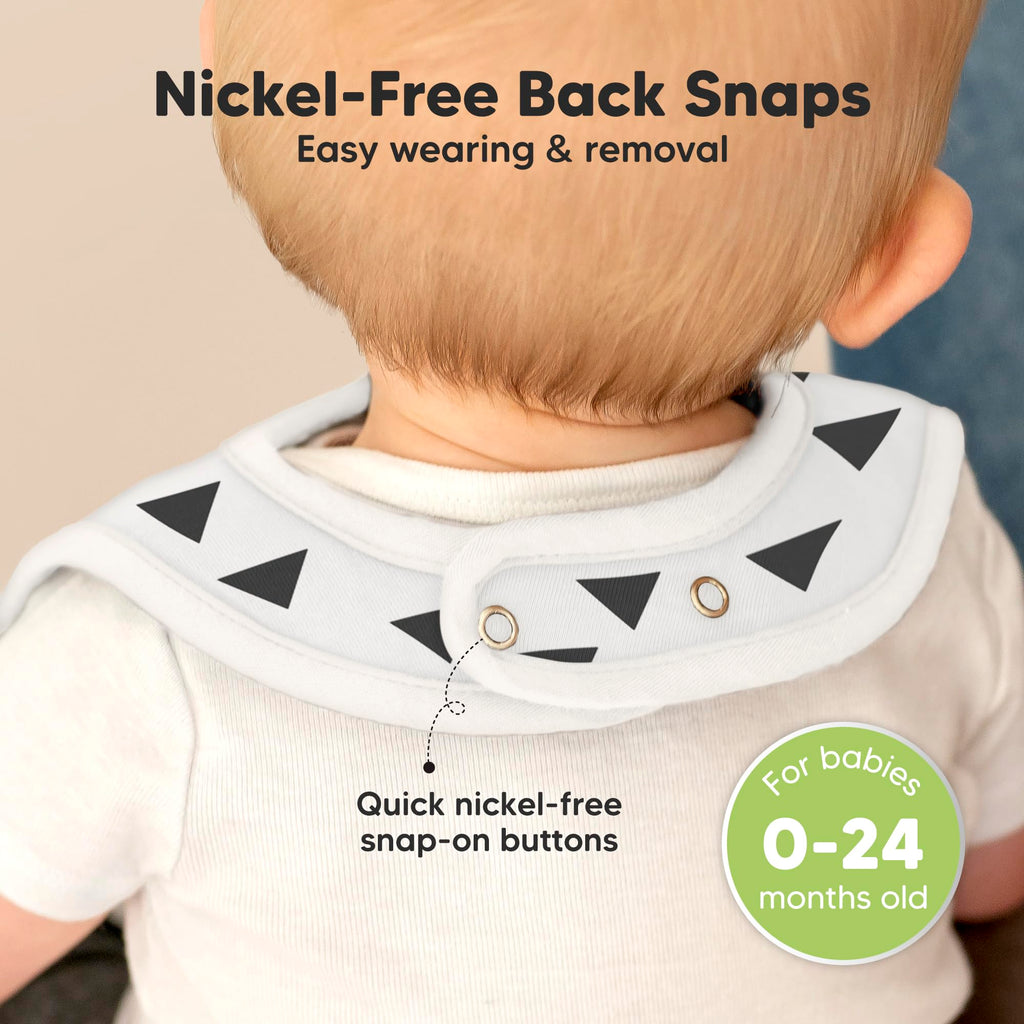 KeaBabies 8-Pack Organic Baby Bibs for Boys, Girls Drool Bibs (Crossroads)