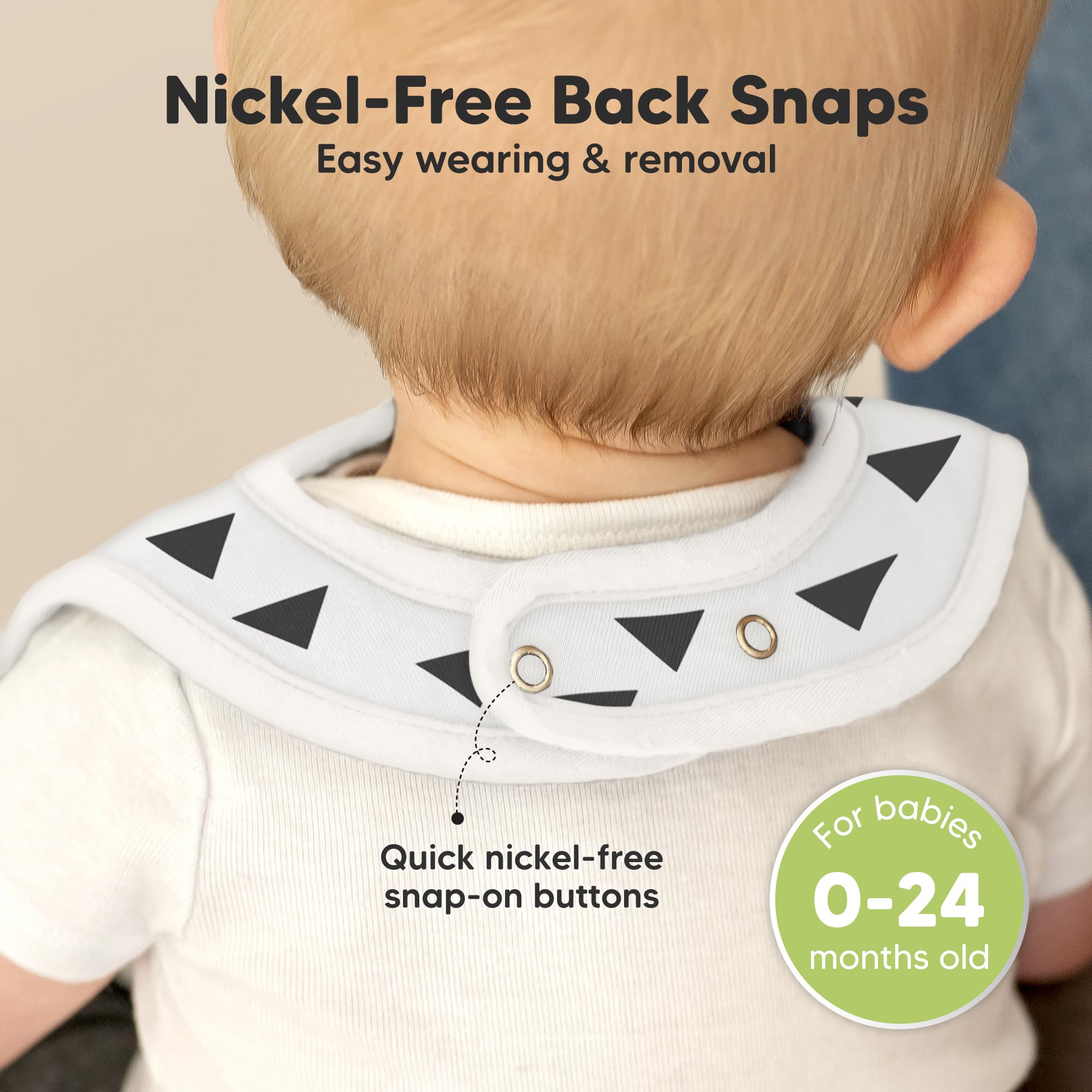 KeaBabies 8-Pack Organic Baby Bibs for Boys, Girls Drool Bibs (Crossroads)