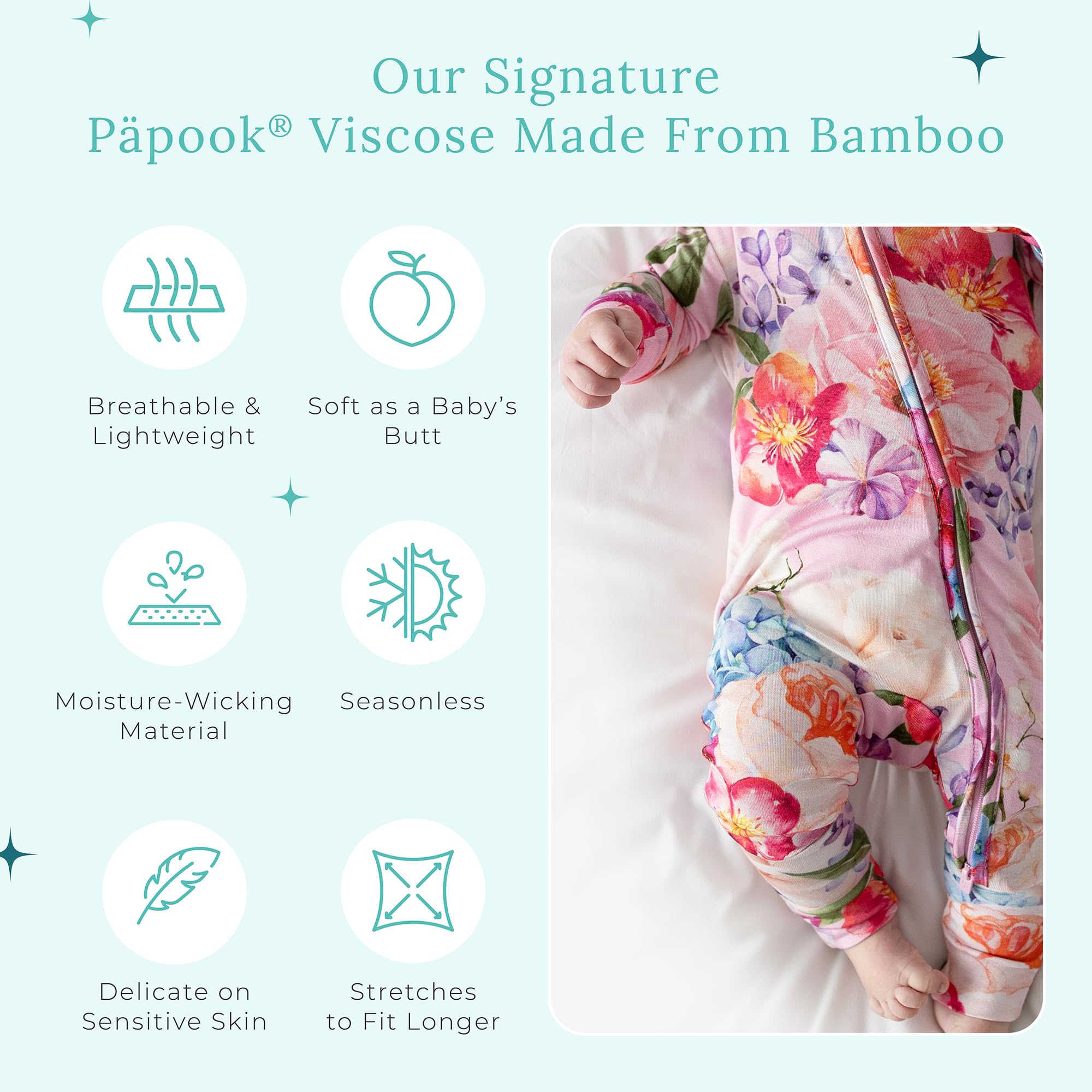 Posh Peanut Girls Convertible Baby Sleepers, Toddlers Footless Pajamas