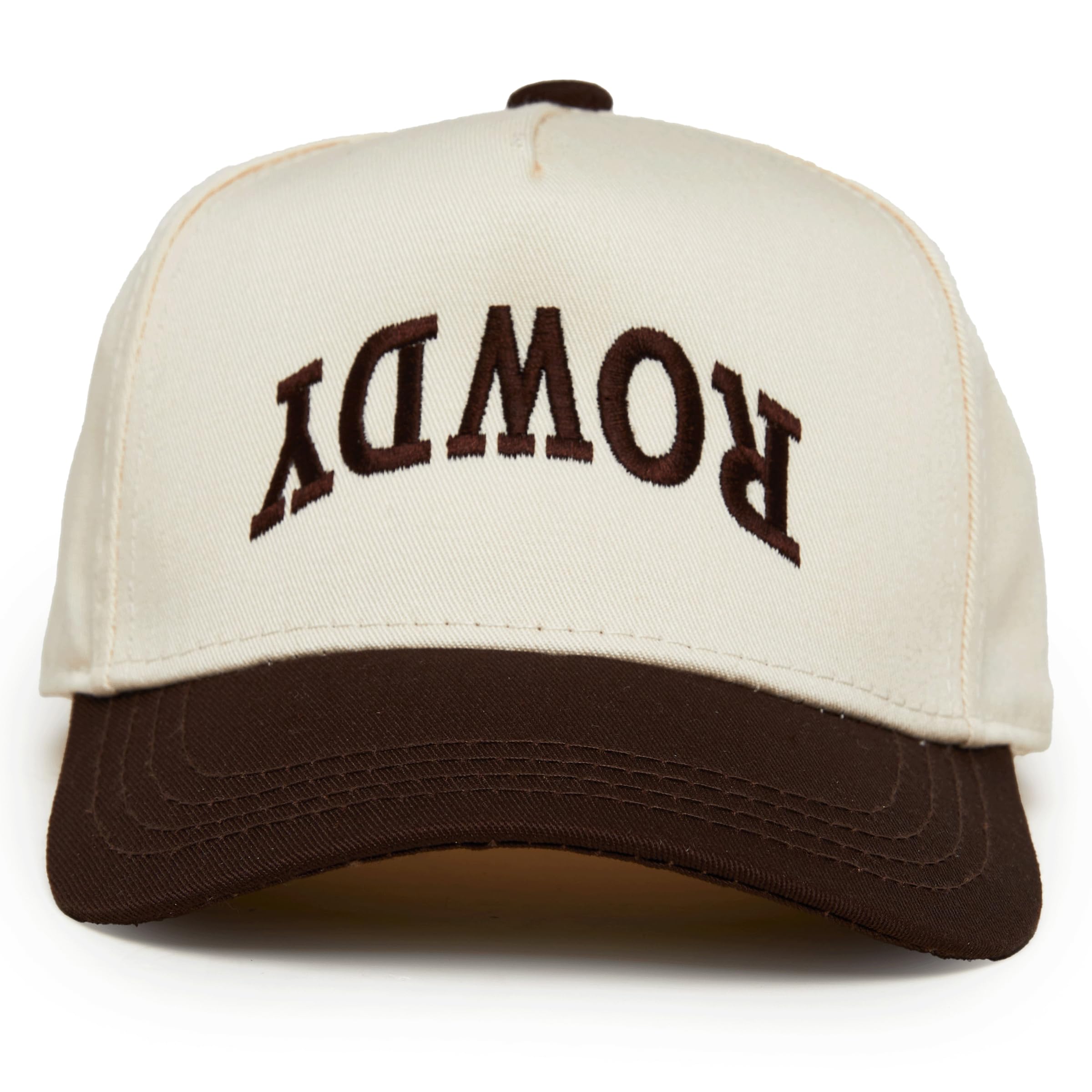 Toddler 2 Tone Trucker Snapback Hat - Rowdy Upside Down - Brown/Beige