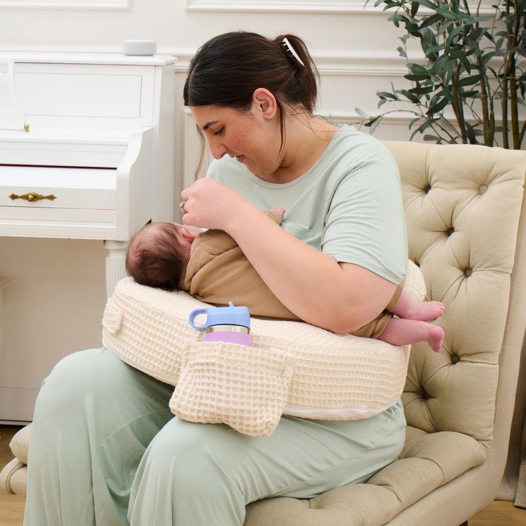 My Brest Friend Super Deluxe Nursing Pillow - 100% Woven Cotton Waffle Knit
