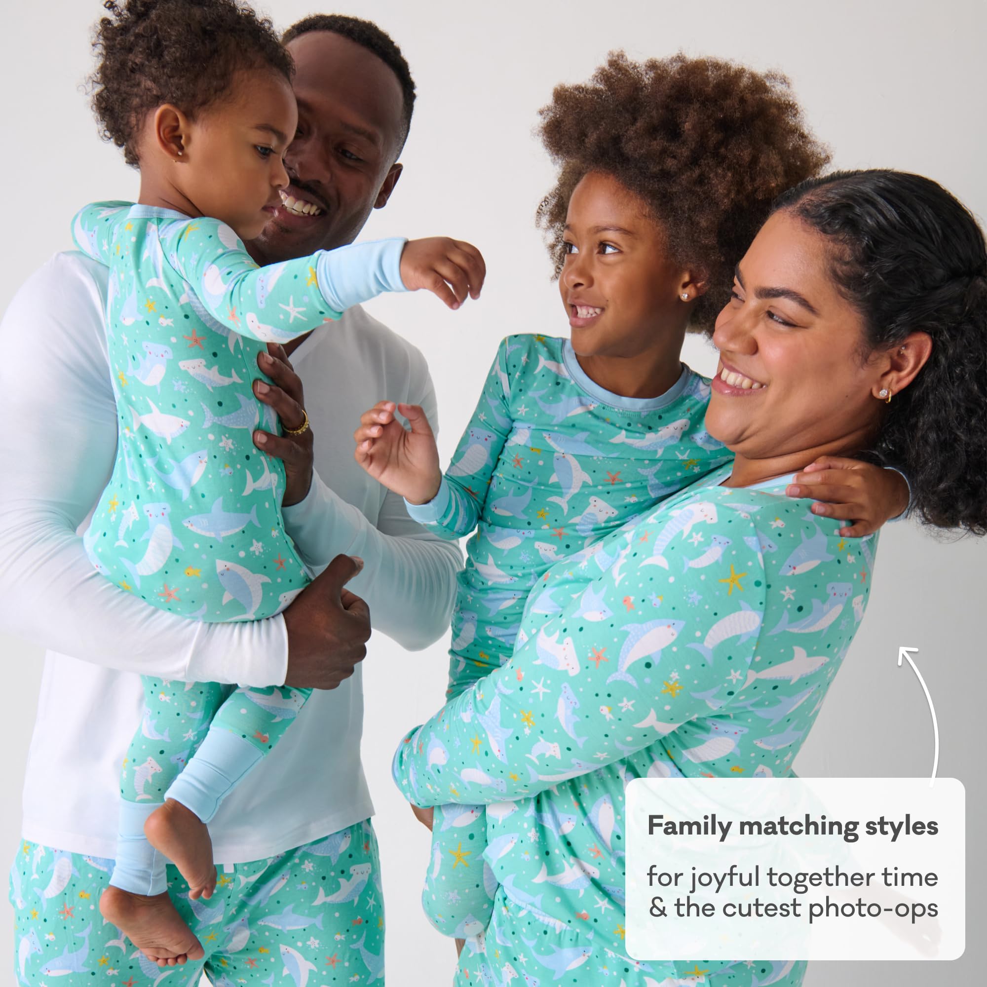 Little Sleepies Baby Pajamas, Shark Soiree, 0-3M