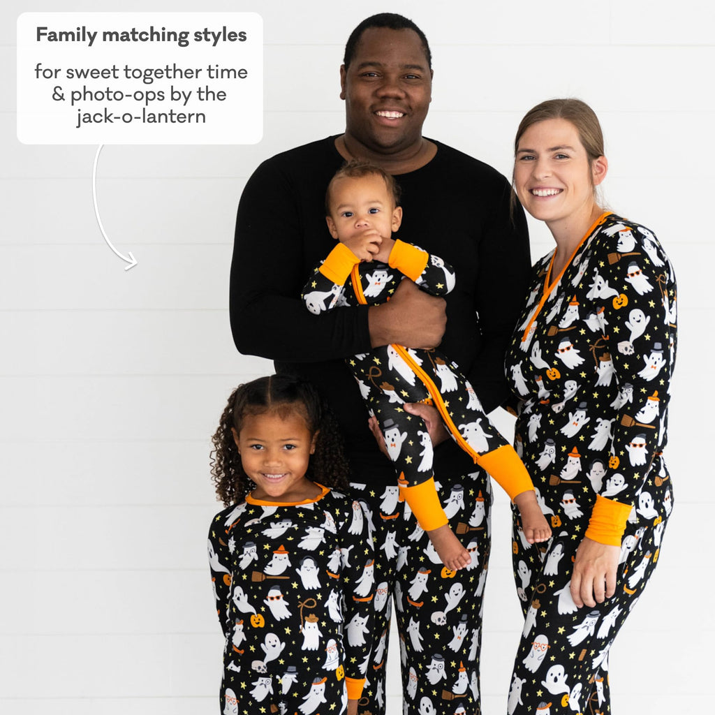 Little Sleepies Halloween Pajamas for Baby Boys & Girls, Viscose from Bamboo Baby Pajamas, Newborn Sleepers, 2-Way Zipper PJs, Friendly Ghosts, 3-6M