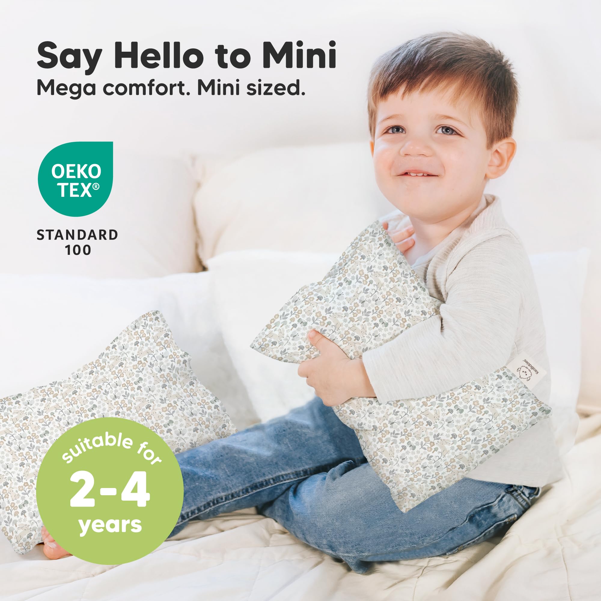 Mini Toddler Pillow with Pillowcase, 9x13 My Little Dreamy Pillow (Prairie)