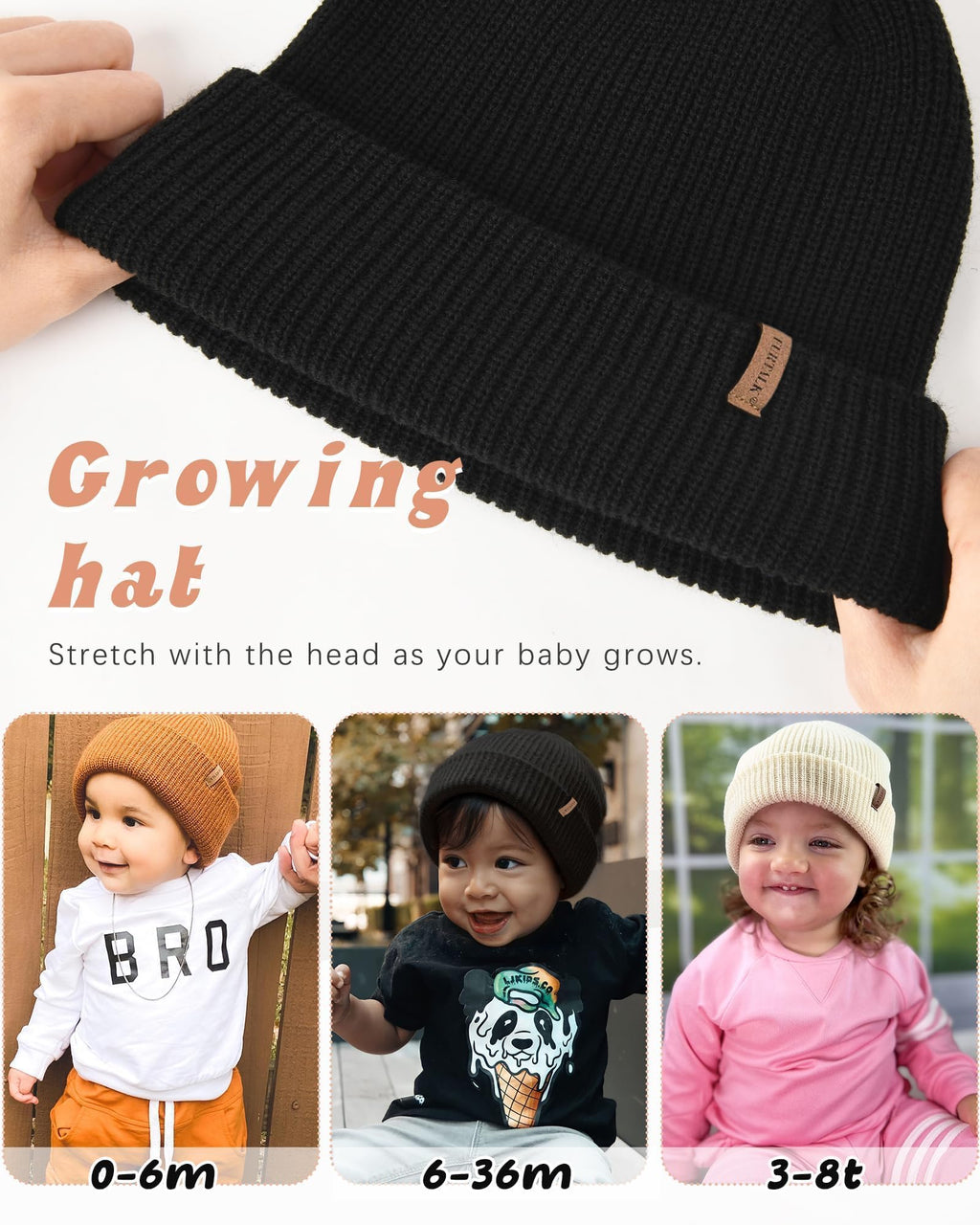 FURTALK Toddler Beanie Baby Beanies Kids Winter Hats Children Knit Warm Cap