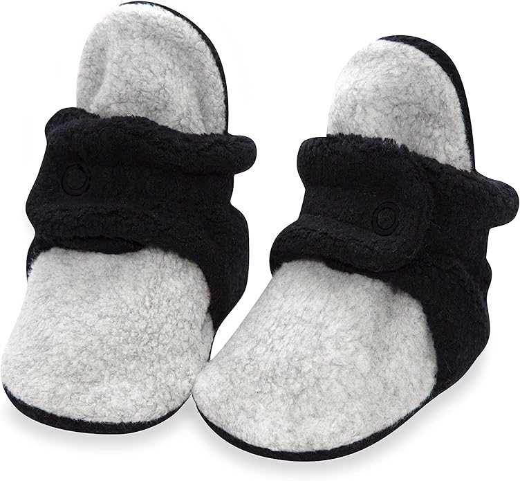 Zutano Unisex Fleece Baby Booties, Two Snap Closure, Newborn to 24 Months