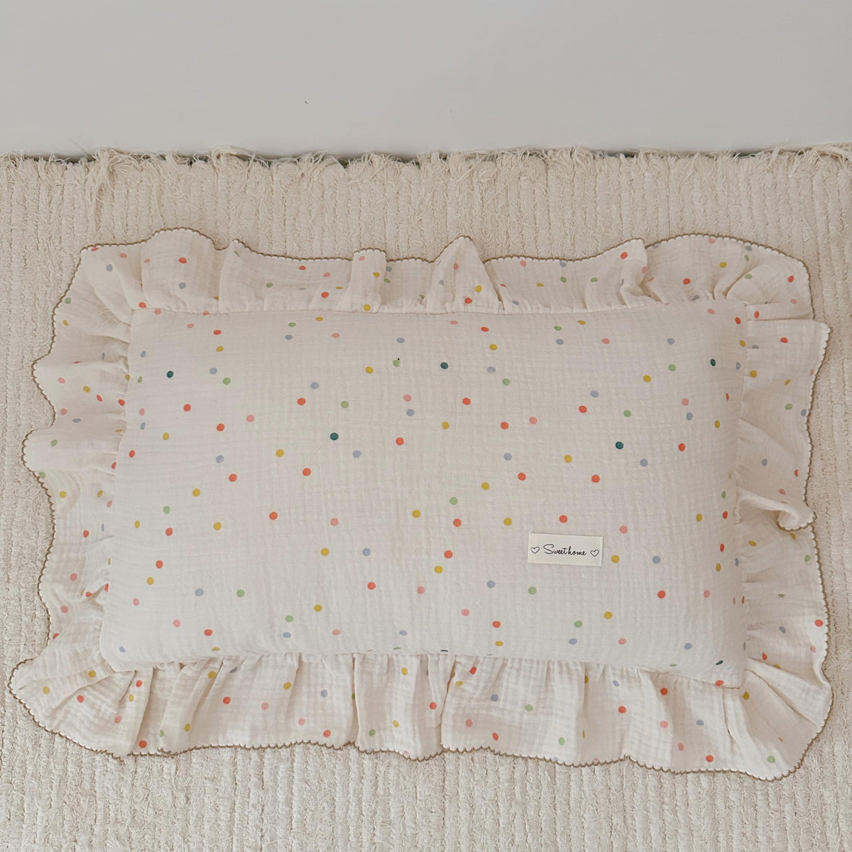 AOJIM Muslin Cotton Kids Pillowcase with Azalea Patterns, Lightweigth Soft Crib Nursery Pillowcase 1PC for Boys Girls, Floral Print Toddler Bedding for Room Decor, Machine Washable, 26x20 Inches