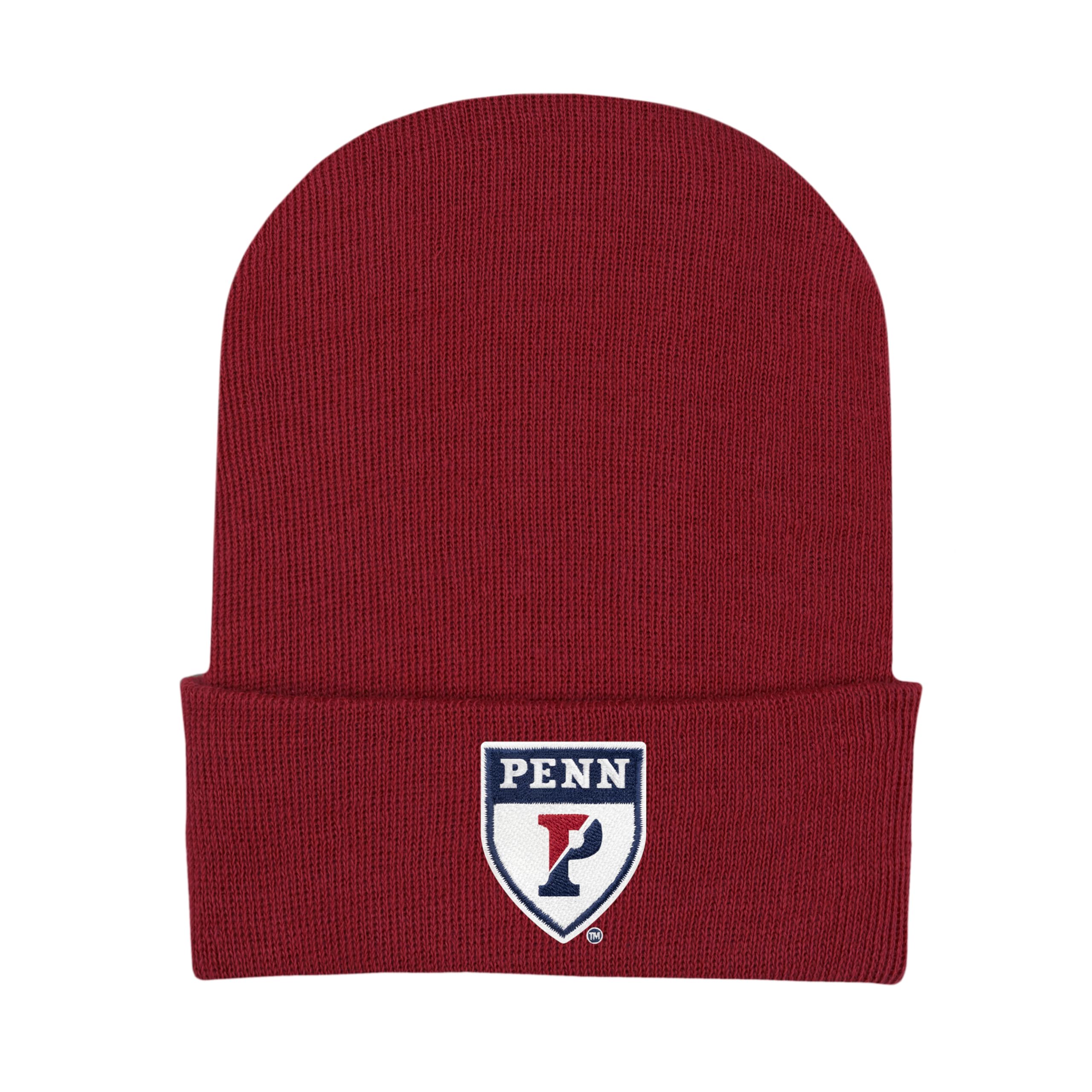 College Baby Infant Knit Cap Pennsylvania Quakers Logo - Crimson - Newborn