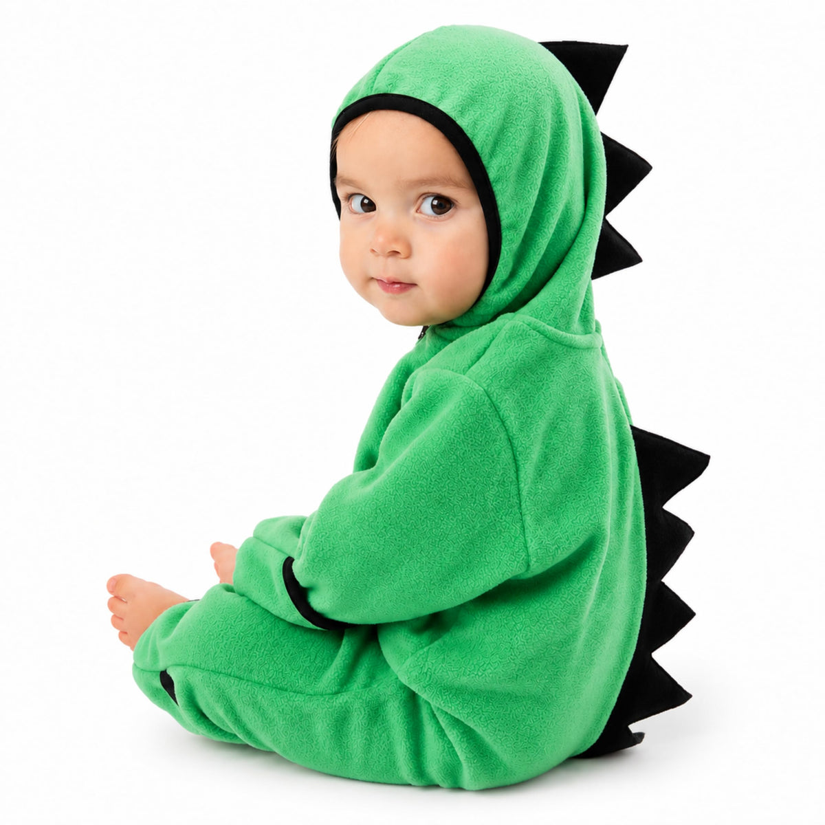 Cuddle Club Dinosaur Fleece Baby Bunting Bodysuit Hoodie, Newborn - 5T