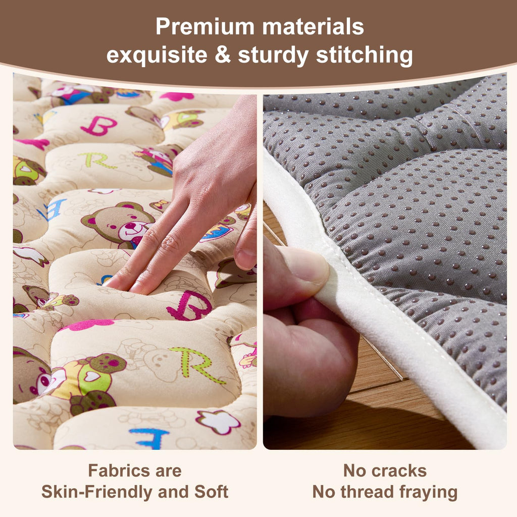 Baby Play Mat - 79" X 63",Premium Thicker Foam One-Piece Machine Washable, Extra Large Anti-Slip Soft Cushioning Foam Playmats for Babies and Toddlers, Foldable Baby Crawling Mat for Playpen