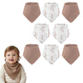 LILY O LAUREL Muslin baby bandana bibs for drooling and teething, 100% cotton, Baby bib for boys and girls, Muslin Bibs – Pack of 8