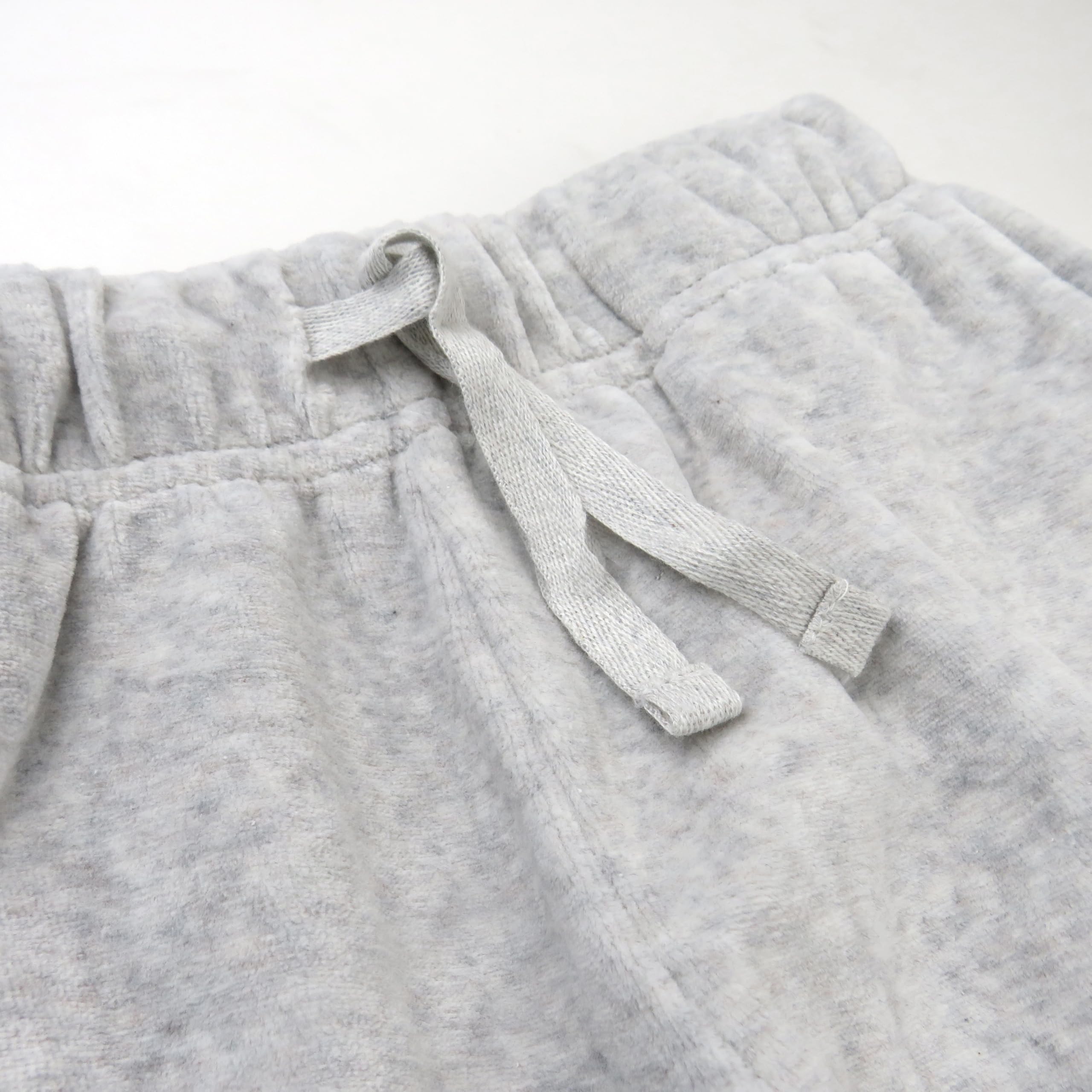 HonestBaby 2-Piece Cozy Velour Sweatshirt and Jogger Sweatpants Set 100% Organic Cotton for Toddler, Baby Boys, Girls, Light Gray Heather, 24 Months
