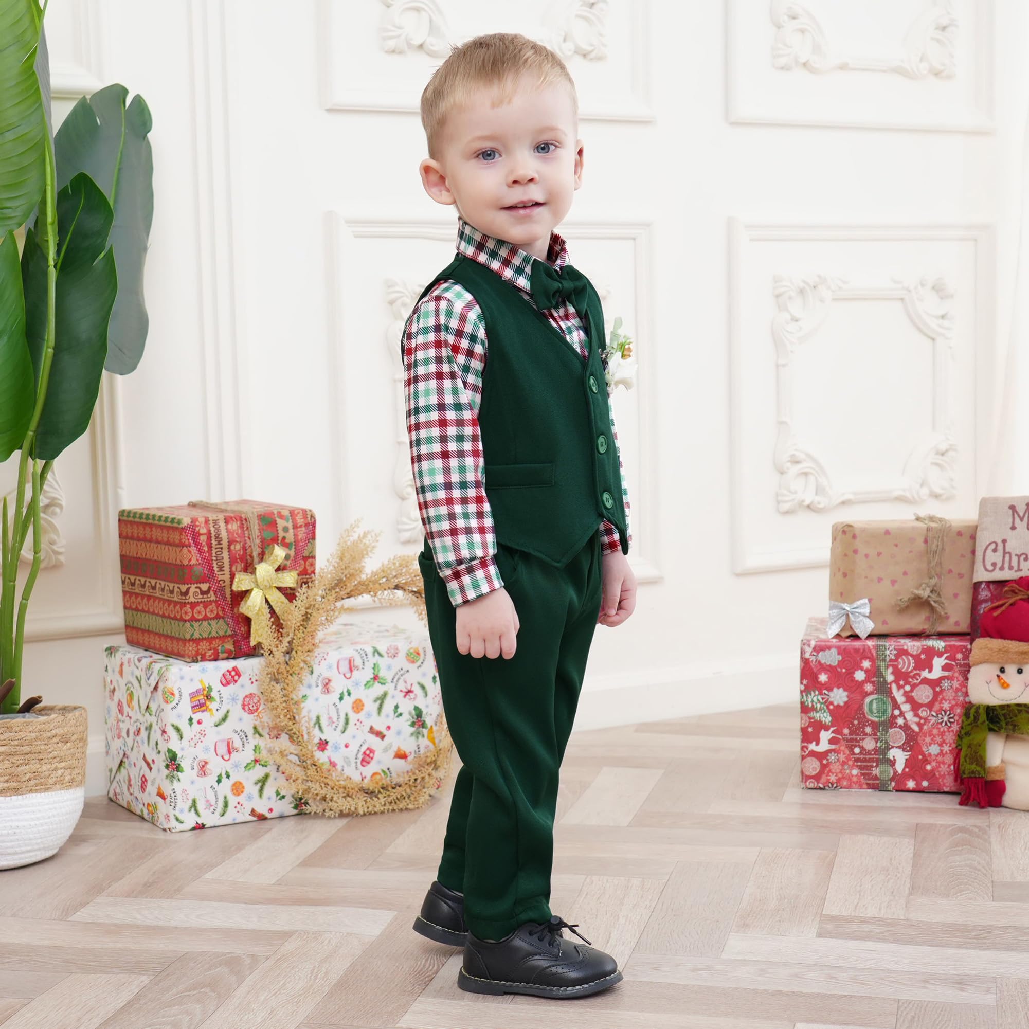 SANMIO Baby Boy Christmas Outfit Baby Formal Suit Set 0-24M