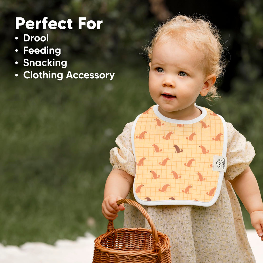 KeaBabies 8-Pack Organic Baby Bibs for Boys, Girls Drool Bibs (Pets & Paws)