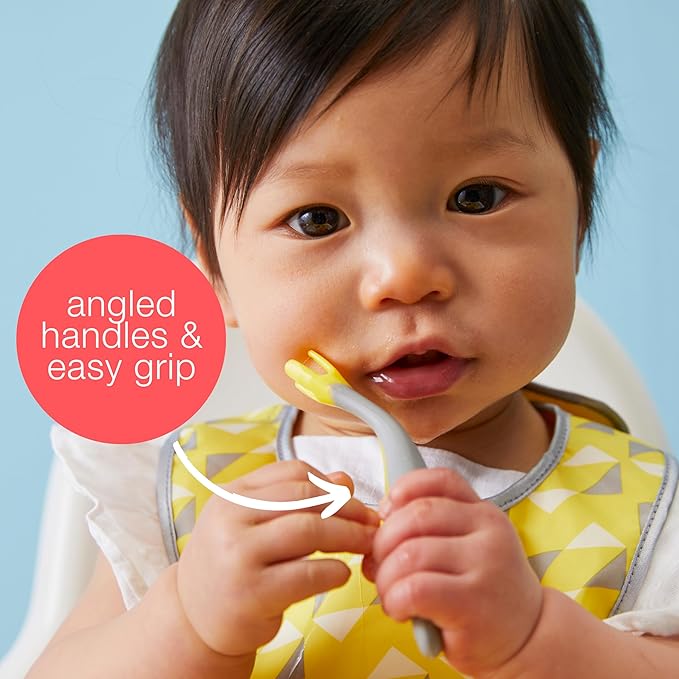 b.box Toddler Cutlery Set: Patented FLORK™ Designed Fork, Spoon & Travel Case, Easy Grip Handles, Dishwasher Safe, BPA Free (Passion Splash)