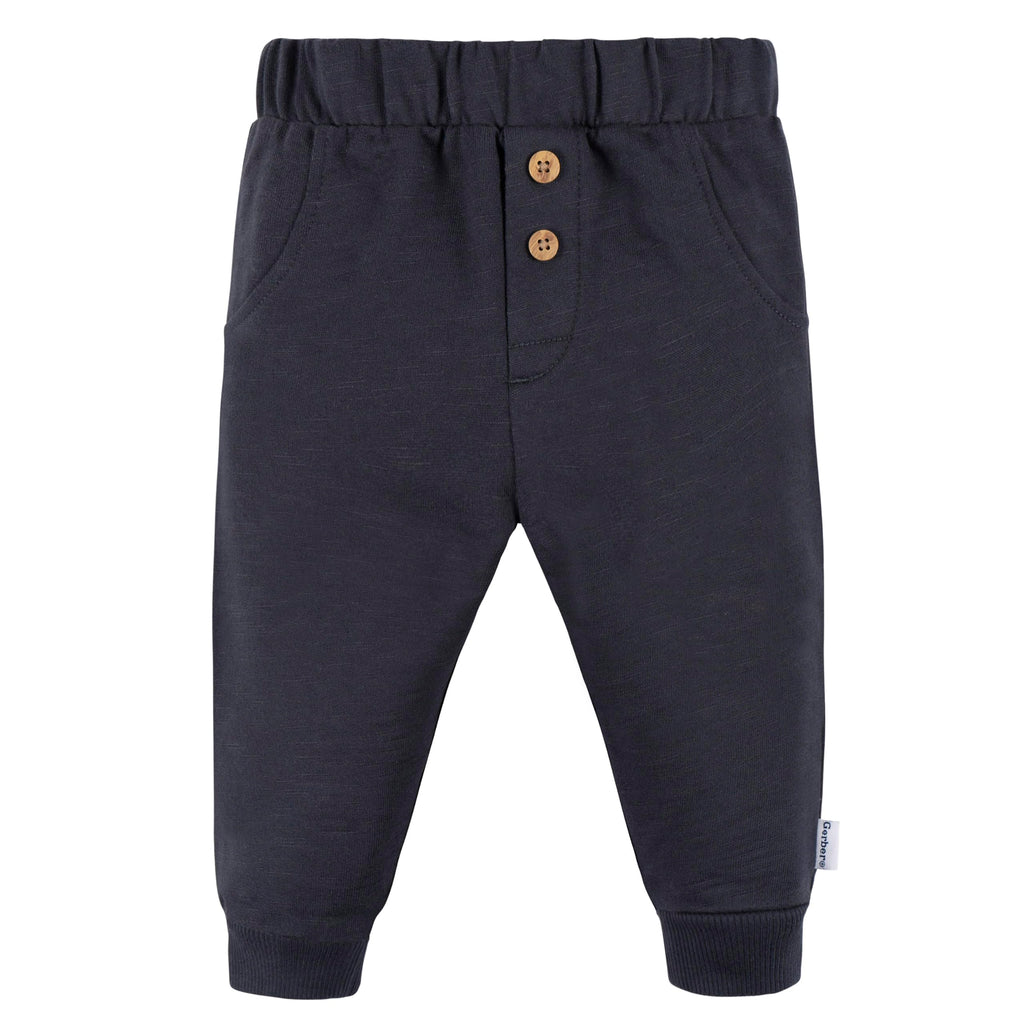 Gerber Baby Boys' Jogger Set, Happy, 3-6 Months