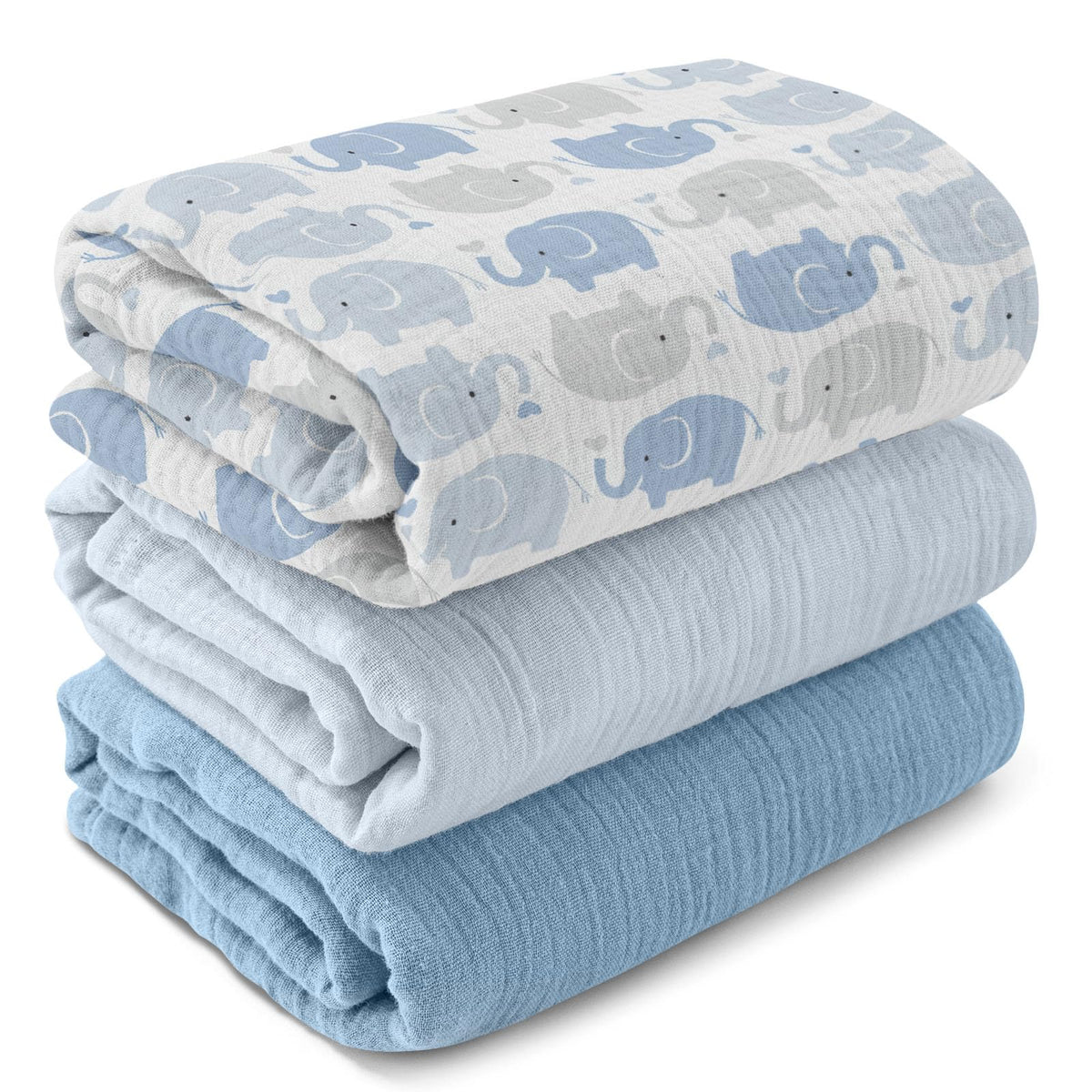 GLLQUEN BABY Muslin Swaddle Blankets for Newborn Girls, Large 40''x38''