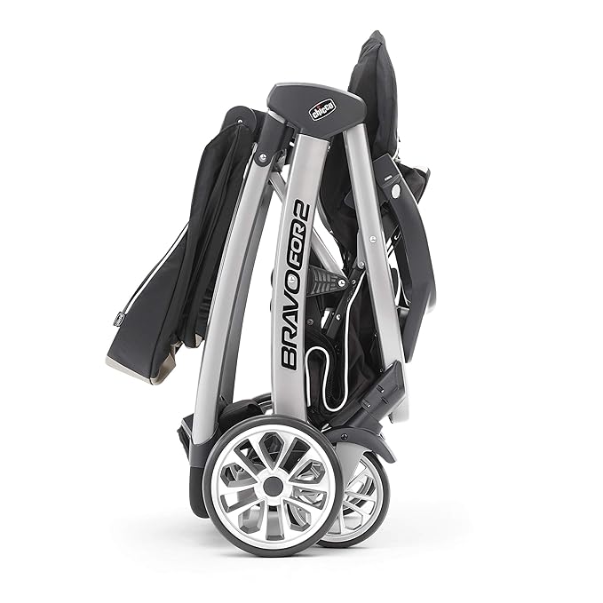 Chicco BravoFor2 Standing/Sitting Double Stroller - Iron | Black/Grey