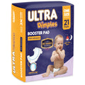 Dimples Booster Pads, Baby Diaper Doubler Inserts with Adhesive - 1 Size Fits All Diapers - Boosts Absorbency - No More leaks for Overnight, Travel, Nighttime or Anytime 21 Count