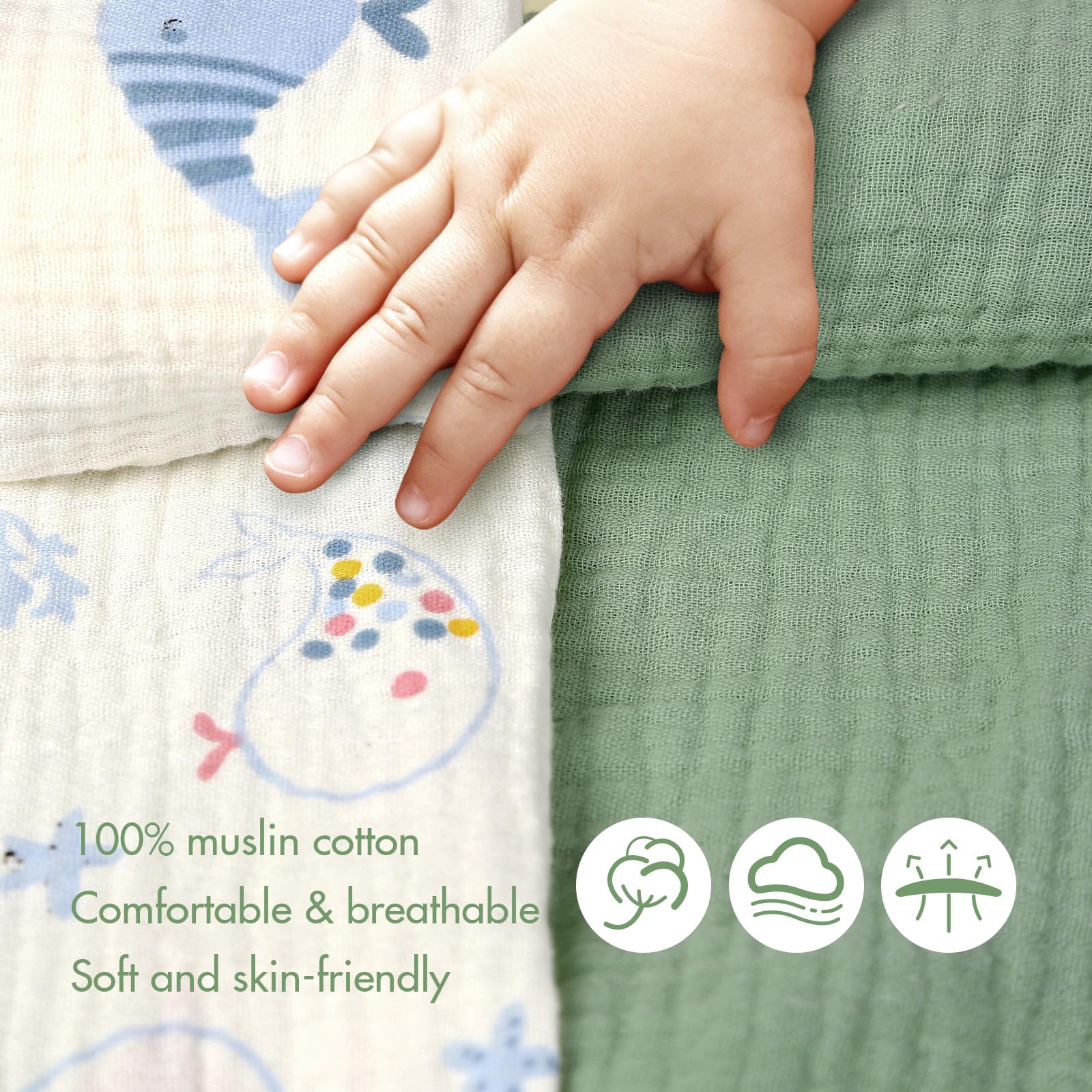 ANYEDDE 2-Pack Nursing Cover for Breastfeeding, Muslin Breastfeeding Covers