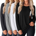 Oakgarden 4 Pack Women Cotton Nursing Tops for Breastfeeding 4Color L