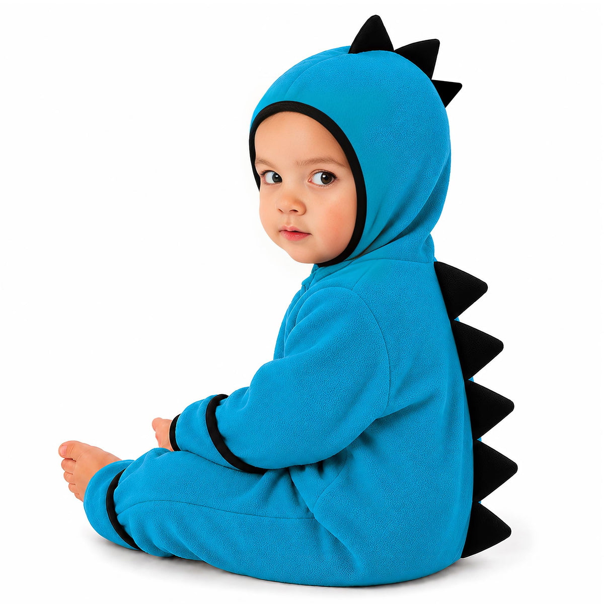 Cuddle Club Dinosaur Fleece Baby Bunting Bodysuit Hoodie, Newborn - 5T