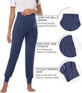 AMPOSH Women's Maternity Pants Stretchy Lounge Workout Pants Casual Loose Comfy Pregnancy Joggers with Pockets