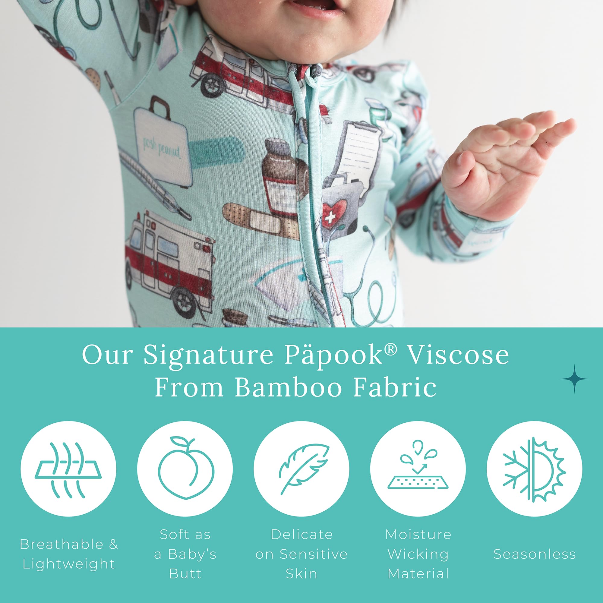 Posh Peanut Convertible Baby Sleepers, Boy Toddlers Footless Pajamas