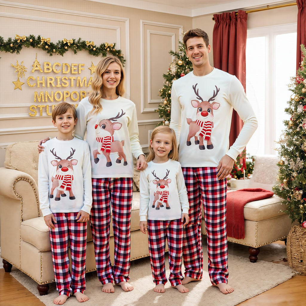 Awoscut Family Christmas Pajamas Matching Pajamas for Family, Xmas PJs Sets Holiday Sleepwear(#311, Men, 3XL)