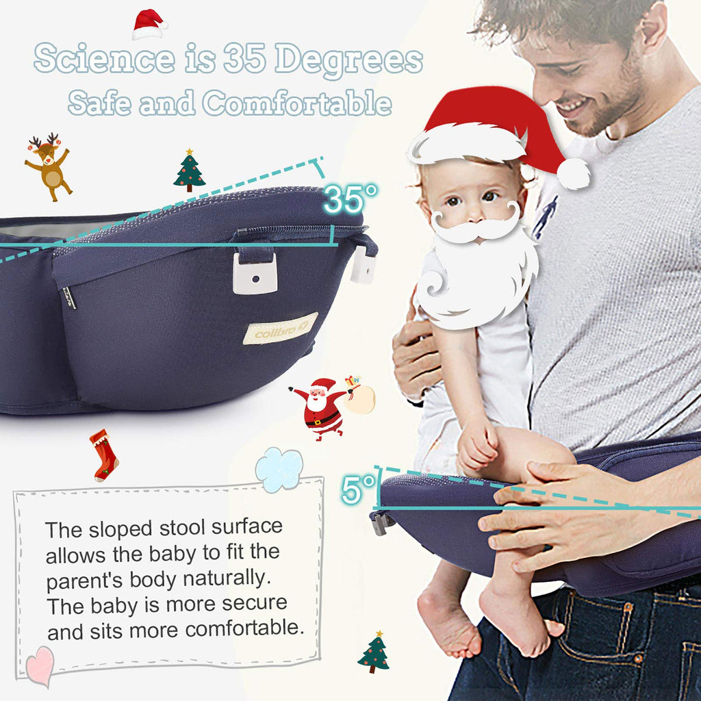 FRUITEAM Safety-Certified Baby Carrier with Hip Seat Newborn to Toddler