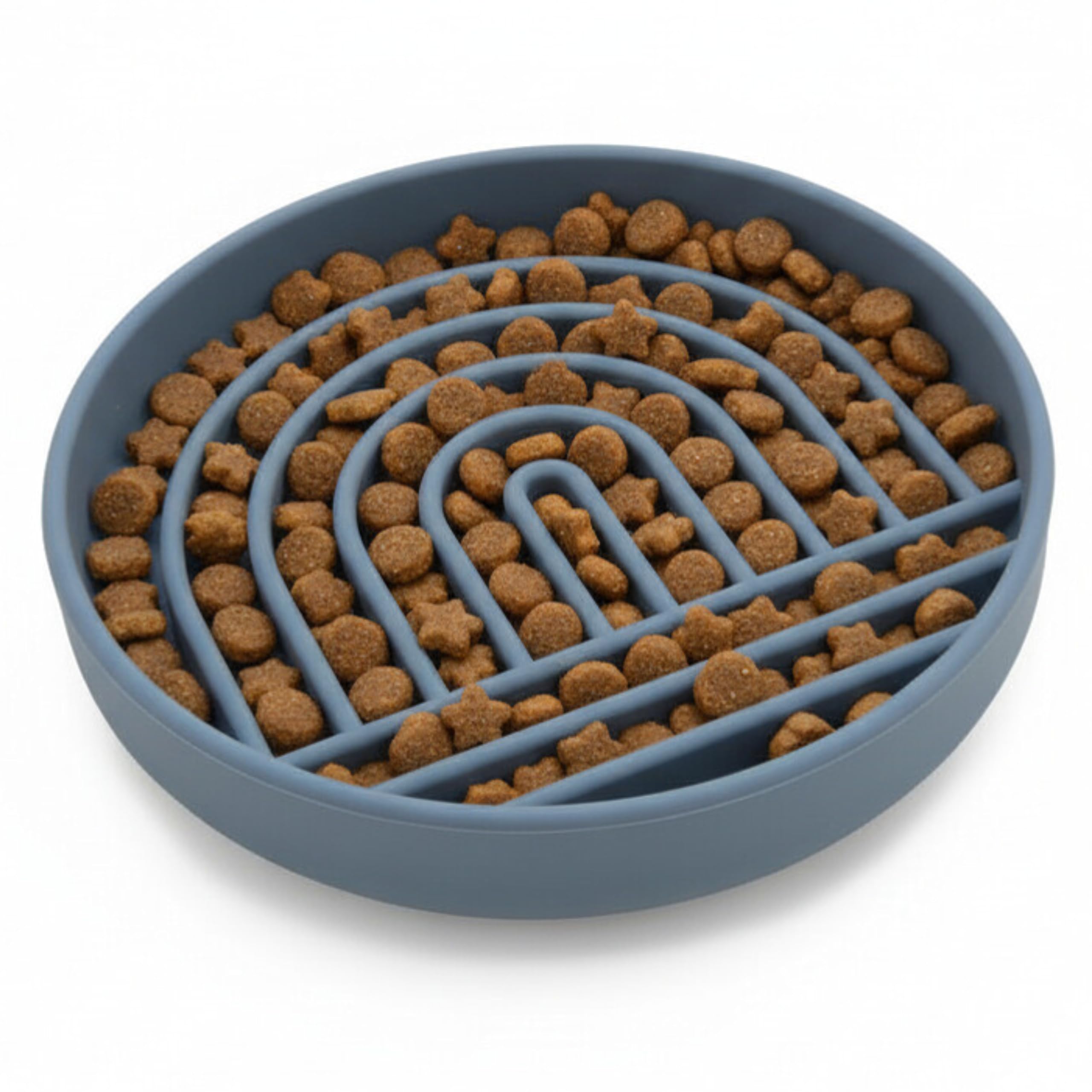 Should We Go? Slow Feeder Dog Bowls - Medium Size Silicone Slow Eating Dog Bowl for Puppies & Dogs with Suction Cup -Dishwasher-Safe, Lick Mat Design, Reduces Gulping,for All Breeds,7.5”x1.5”- Ocean