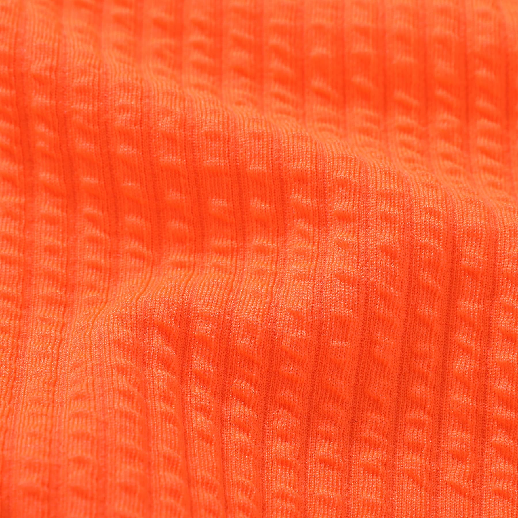 Happy Town Toddler Swimsuit Girl Solid Color Stripe One-Piece Baby Bathing Suits (Solid Bright Orange, 18-24 Months)