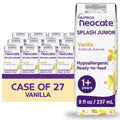 Neocate Splash Junior - 1+ years - Hypoallergenic Toddler Formula for Food Allergy Relief - Ready-to-Feed Hypoallergenic - Amino Acid-Based Toddler Junior Formula - Vanilla 8 fl oz (Case of 27)