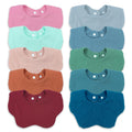 EllieHouse Baby Bibs for Girls Boys 10Pack Muslin Drool Teeth Drooling Teething Bibs Muslin Cotton for Infant Toddler Green