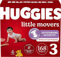 Huggies Size 3 Diapers, Little Movers Baby Diapers, Size 3 (16-28 lbs), 168 Count (6 Packs of 28), Packaging May Vary