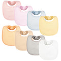 Tiny Twinkle 8 Pack Baby Bibs for Drooling and Teething – Waterproof & Absorbent Bibs for Baby Girl & Boy, Machine Washable Infant Bib Set for Newborns and Toddlers (Girl Macaron 8-Pack)