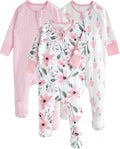 Yoofoss Baby Pajamas 100% Cotton Baby Sleepers for Newborn 0-3 3-6 6-9 Months Boys Girl Clothes 3pcs Footed PJs