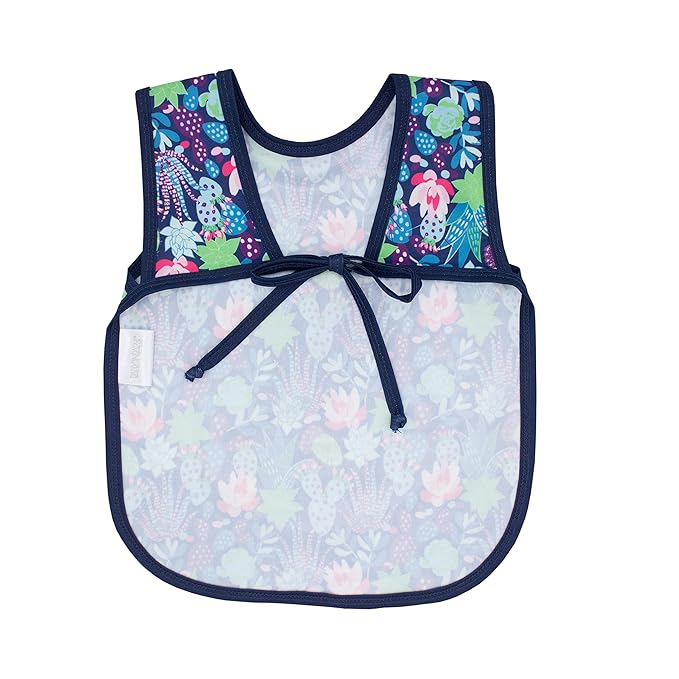 BapronBaby Desert Floral Bapron - No Neck Tie Safer Bib for Baby & Toddler - Soft Waterproof Stain Resistant - Machine Washable - Sz Preschool 3-5yrs