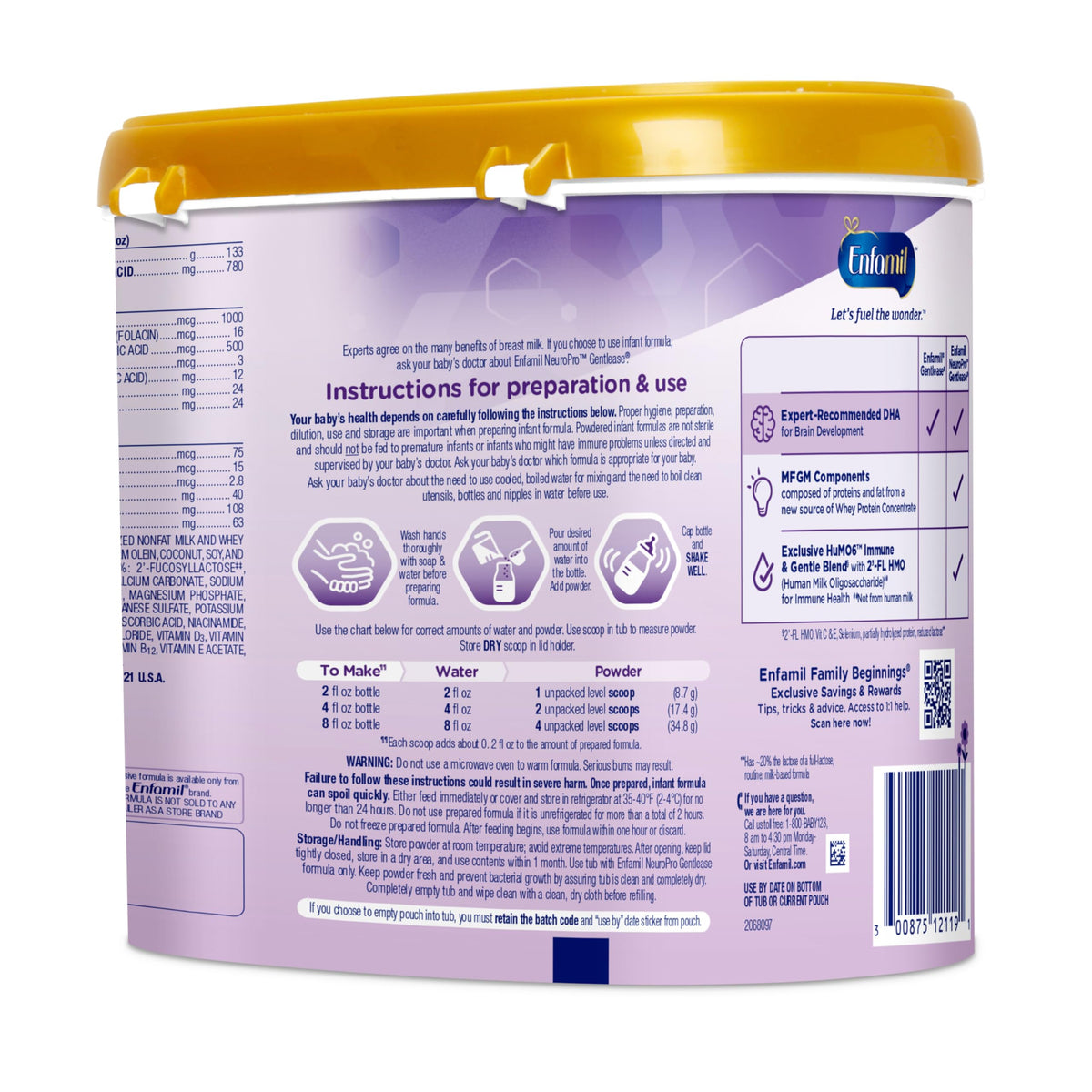 Enfamil NeuroPro Gentlease Baby Formula for Easing Fussiness, 19.5 Oz