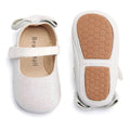 Felix & Flora White Baby Shoes Girl 12-18 Months - Infant Baby Walking Shoes Moccasinss Rubber Sole Crib Shoes(White,12-18 Months)