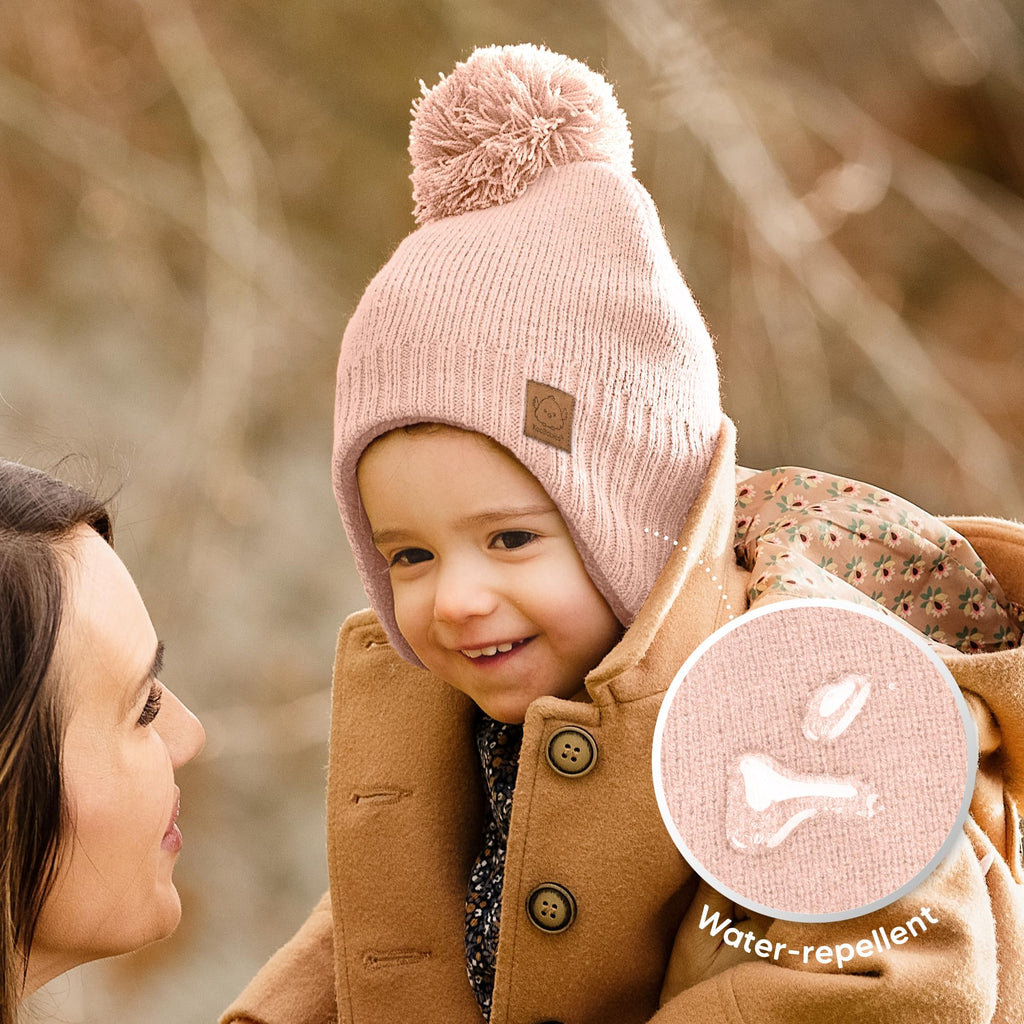 KeaBabies Baby Beanies, Winter Baby Hats for Boys, Girls (Blush, 6-36M)