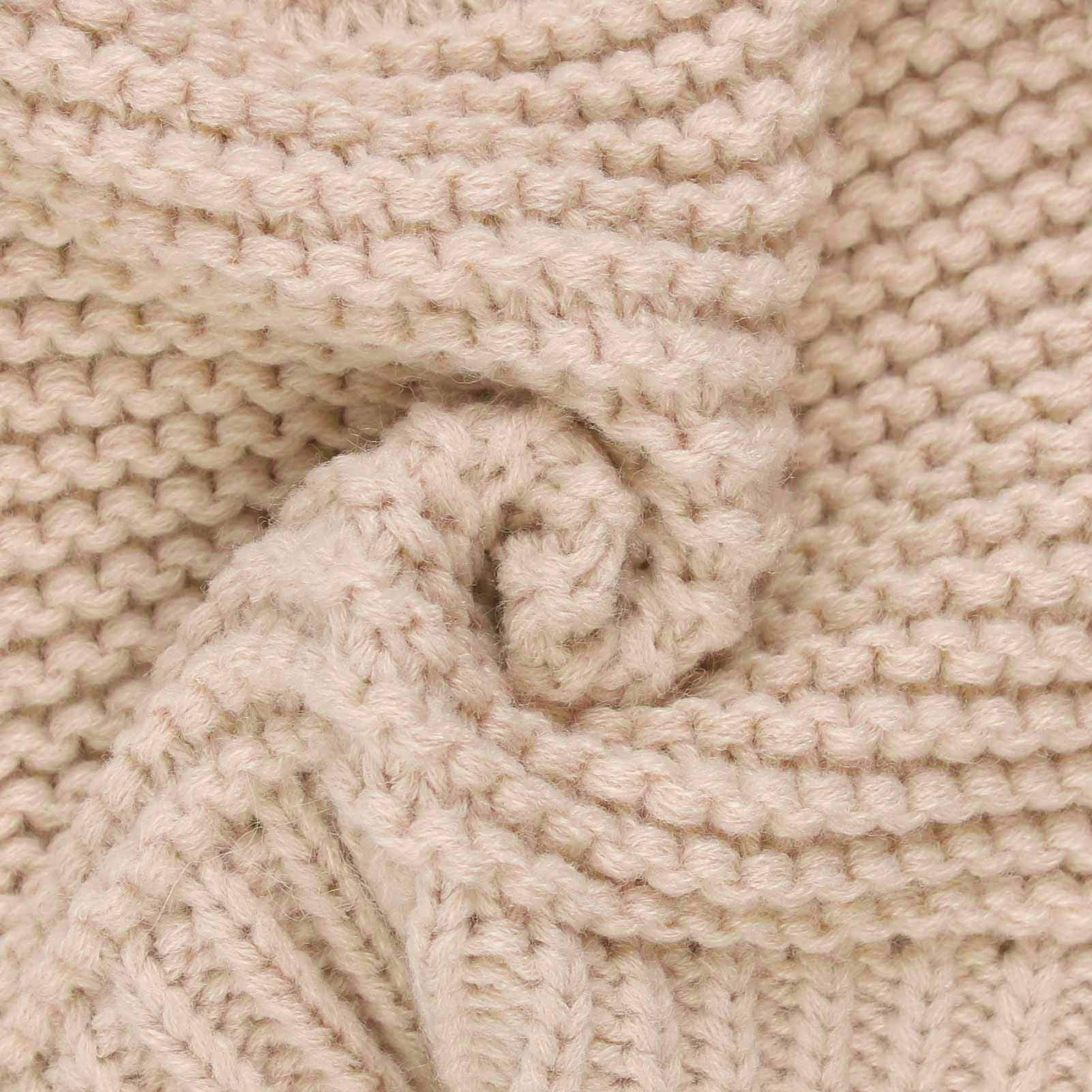 Duoyeree Baby Winter Hat Scarf Glove Beanie Set Fleece Lined Set 0-3T Beige